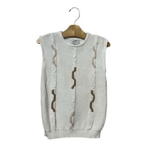 Klai Boys Sweater Vest Size 8 Neutral Preppy Cable Knit Pullover Knit Formal